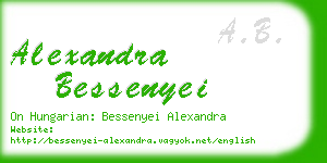 alexandra bessenyei business card